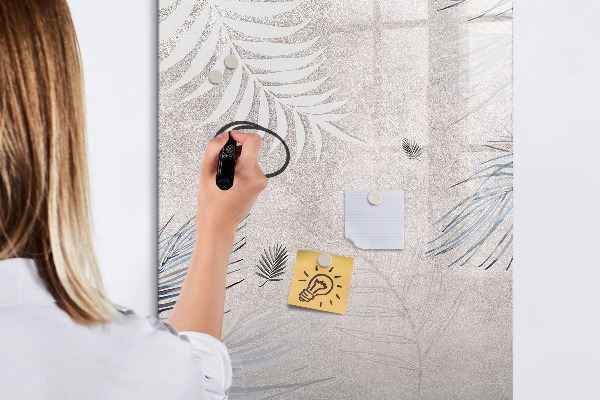 Tablă cu marker Tablă foto elegantă cu plante