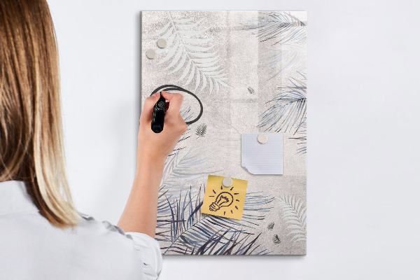 Tablă cu marker Tablă foto elegantă cu plante