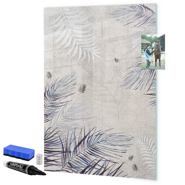 Tablă cu marker Tablă foto elegantă cu plante