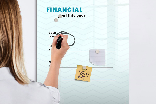 Tablă magnetică de scris Planul financiar pentru acest an