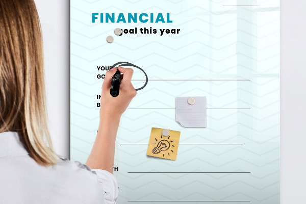 Tablă magnetică de scris Planul financiar pentru acest an