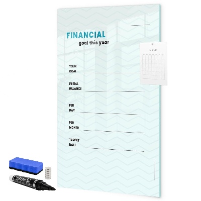 Tablă magnetică de scris Planul financiar pentru acest an