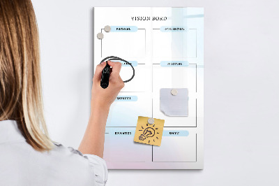 Tablă magnetică de scris Tablă de viziune pentru obiective personale