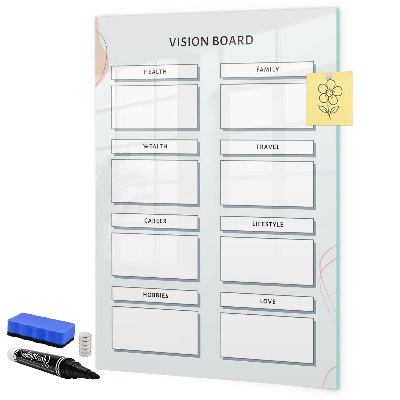 Tablă cu marker Tablou de Viziune pentru o Viață Mai Bună