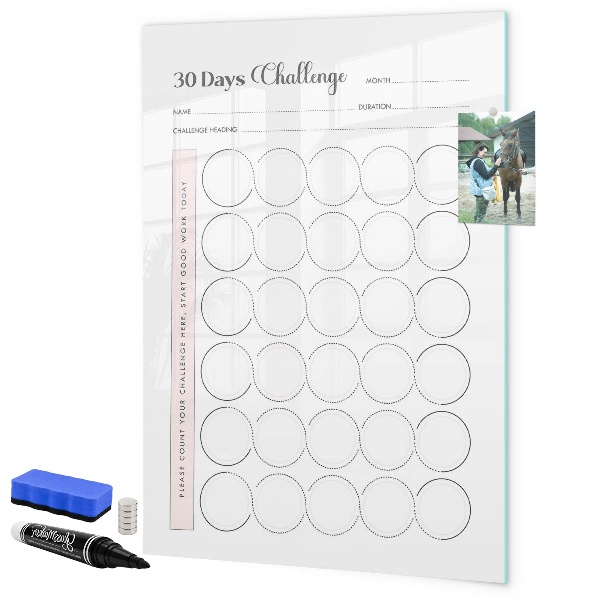 Tablă magnetică de scris Provocare de fotografie de 30 de zile
