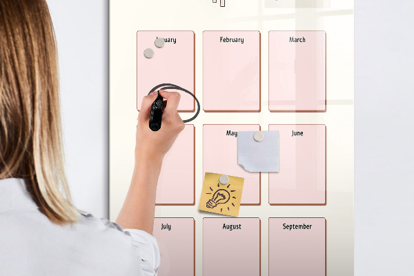 Tablă magnetică de scris Calendar de ziua de naștere cu spațiu pentru fotografii