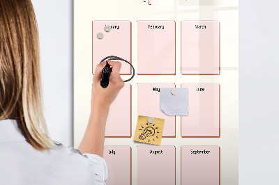 Tablă magnetică de scris Calendar de ziua de naștere cu spațiu pentru fotografii