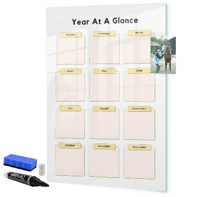 Tablă magnetică de scris Calendar anual pentru personalizare