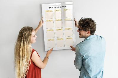 Tablă magnetică de scris Calendar anual pentru personalizare