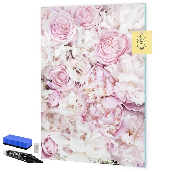 Tablă magnetică de scris Tablă florală pentru notițe și fotografii