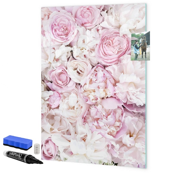 Tablă magnetică de scris Tablă florală pentru notițe și fotografii
