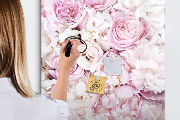 Tablă magnetică de scris Tablă florală pentru notițe și fotografii