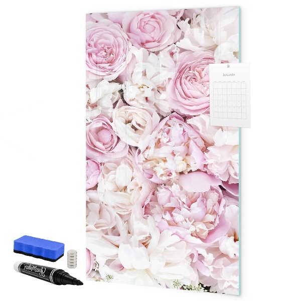 Tablă magnetică de scris Tablă florală pentru notițe și fotografii