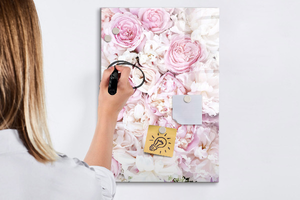 Tablă magnetică de scris Tablă florală pentru notițe și fotografii