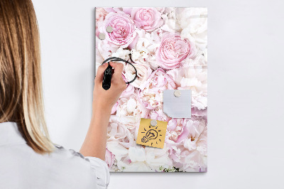 Tablă magnetică de scris Tablă florală pentru notițe și fotografii