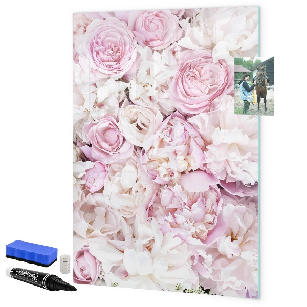 Tablă magnetică de scris Tablă florală pentru notițe și fotografii