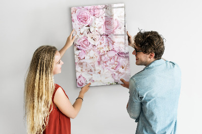 Tablă magnetică de scris Tablă florală pentru notițe și fotografii
