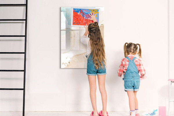 Tablă cu marker Tablă foto modernă în culori pastelate