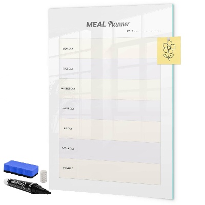 Tablă magnetică de scris Planificator de mese pentru întreaga săptămână