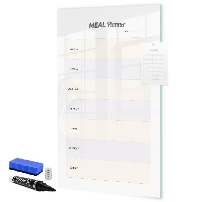 Tablă magnetică de scris Planificator de mese pentru întreaga săptămână