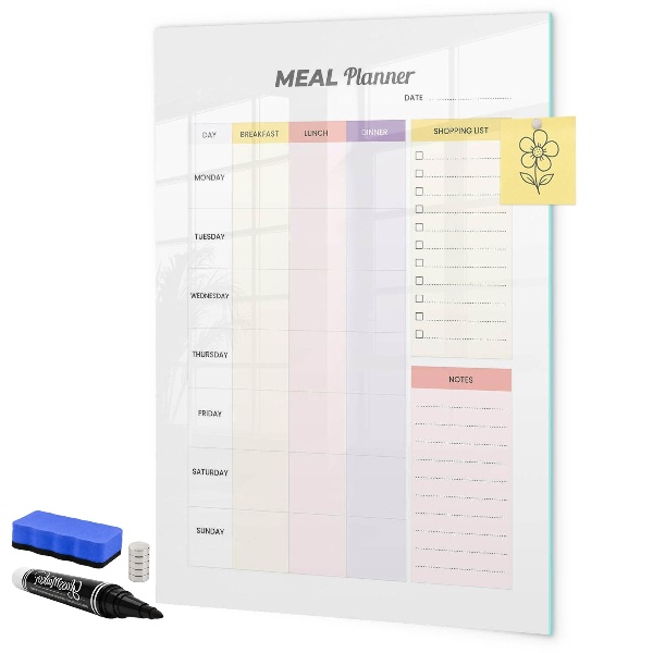 Tablă cu marker Planificator de mese pentru fiecare săptămână