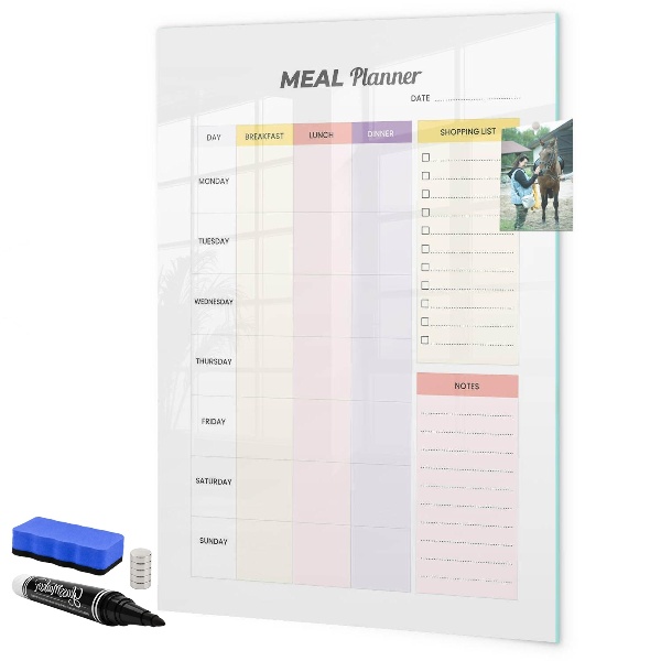 Tablă cu marker Planificator de mese pentru fiecare săptămână