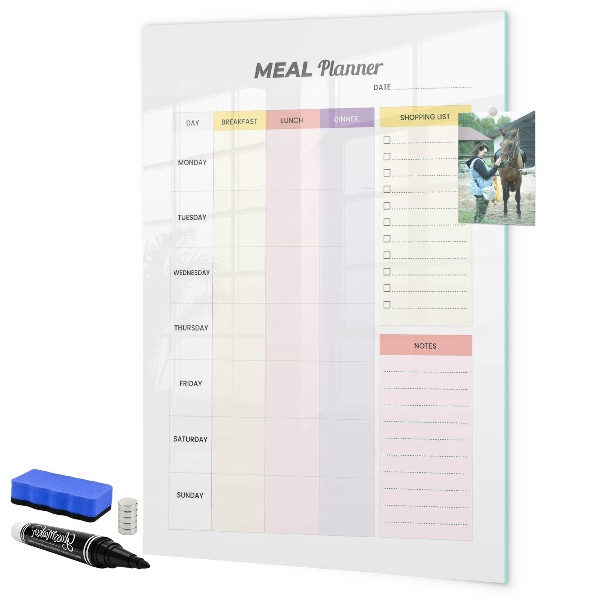 Tablă cu marker Planificator de mese pentru fiecare săptămână