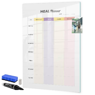 Tablă magnetică de scris Planificator de mese zilnic