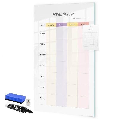 Tablă magnetică de scris Planificator de mese zilnic