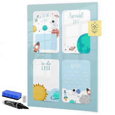 Tablă cu marker Planificator cu spațiu pentru fotografii