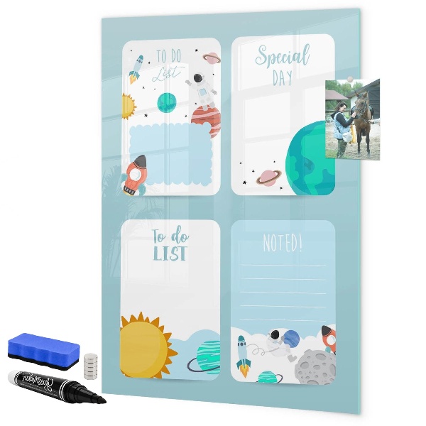 Tablă cu marker Planificator cu spațiu pentru fotografii