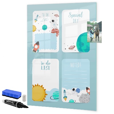 Tablă cu marker Planificator cu spațiu pentru fotografii