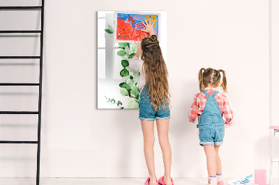Tablă cu marker Motiv verde cu spațiu pentru fotografii