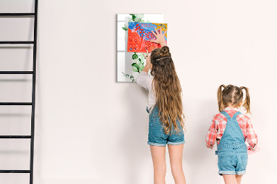 Tablă cu marker Motiv verde cu spațiu pentru fotografii