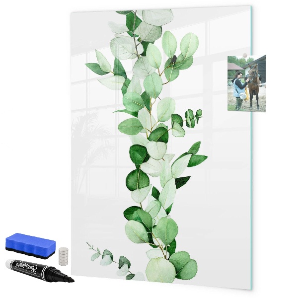 Tablă cu marker Motiv verde cu spațiu pentru fotografii
