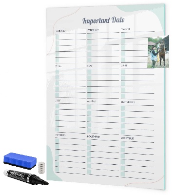 Tablă magnetică de scris Planificator pentru date și fotografii importante
