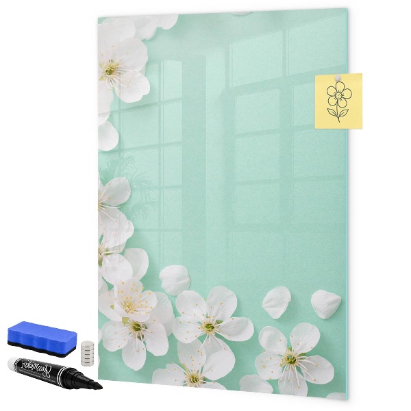 Tablă magnetică de scris Tablă creativă cu motiv floral