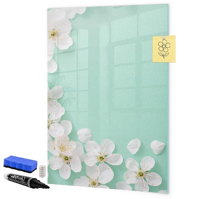 Tablă magnetică de scris Tablă creativă cu motiv floral