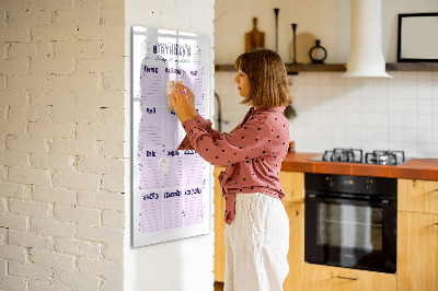 Tablă cu marker Calendar de ziua de naștere cu spațiu pentru fotografii