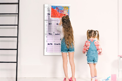 Tablă cu marker Calendar de ziua de naștere cu spațiu pentru fotografii