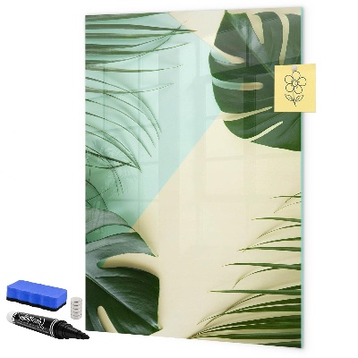 Tablă magnetică de scris Colaj verde de amintiri cu fotografii