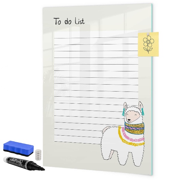 Tablă cu marker O listă de lucruri de făcut cu o temă drăguță