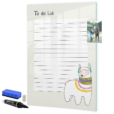 Tablă cu marker O listă de lucruri de făcut cu o temă drăguță