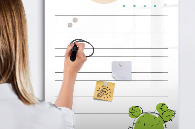 Tablă magnetică de scris O listă de activități cu o notă creativă