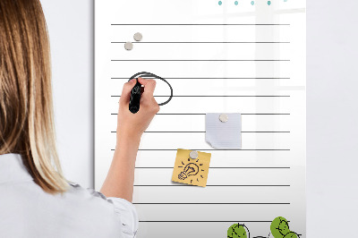 Tablă magnetică de scris O listă de activități cu o notă creativă