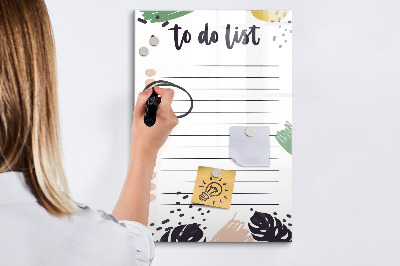 Tablă cu marker Listă de activități cu spațiu pentru fotografii