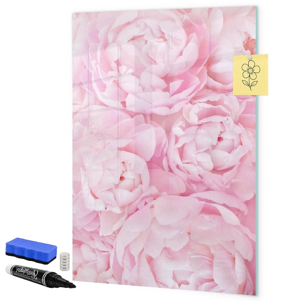 Tablă magnetică de scris Motiv floral cu spațiu pentru fotografii