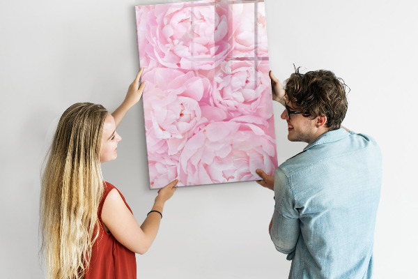 Tablă magnetică de scris Motiv floral cu spațiu pentru fotografii
