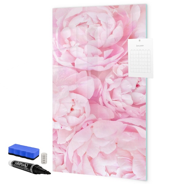 Tablă magnetică de scris Motiv floral cu spațiu pentru fotografii