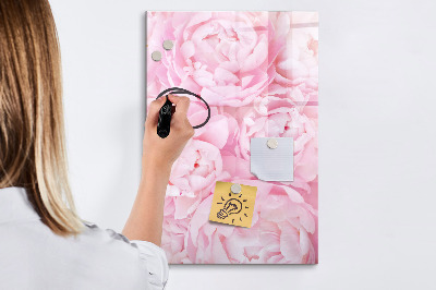 Tablă magnetică de scris Motiv floral cu spațiu pentru fotografii